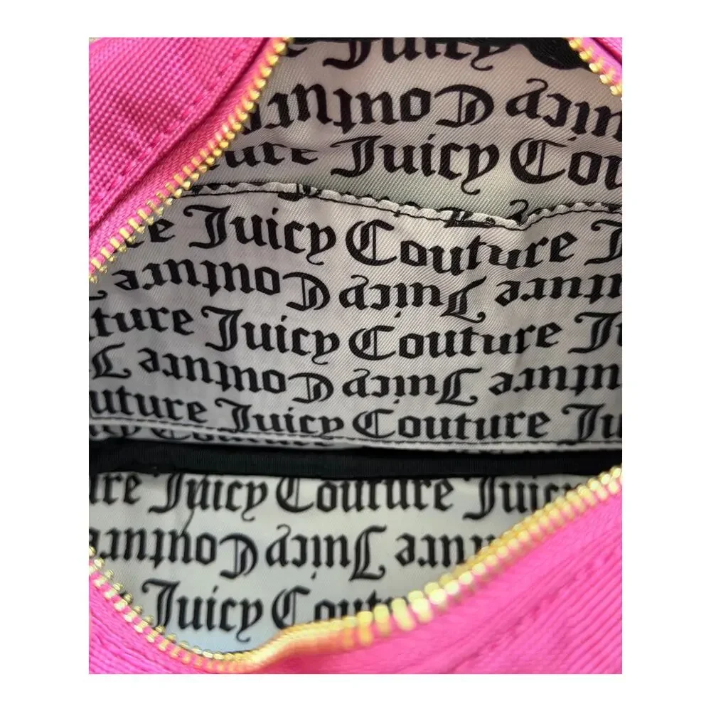 NWT Juicy Couture Raspberry Tart Prep School Crossbody Purse Pink White